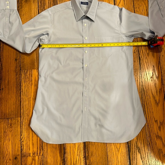 NWOT🤩 J MICHAELS CLOTHIERS CUSTOM BLUE BUTTON UP DRESS SHIRT WITH SPREAD COLLAR - Picture 4 of 8